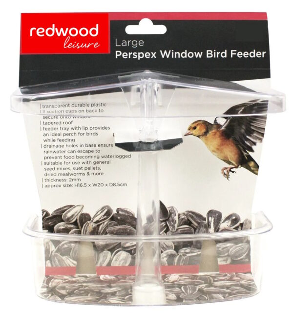 Large Perspex Window Bird Feeder