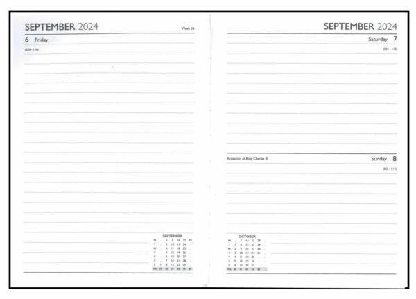 2024-2025 A5 Academic Day A Page Diary
