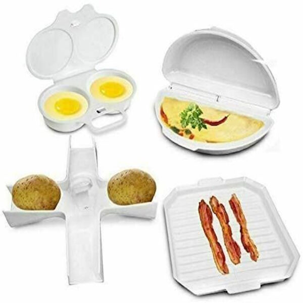 Four Piece Microwave Cooking Set